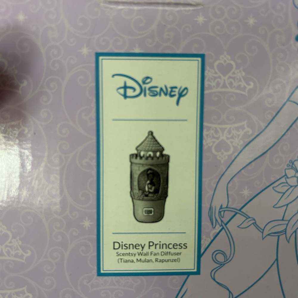 Scentsy Disney Princess Wall Fan Diffuser -Tiana, Mulan, Rapunzel